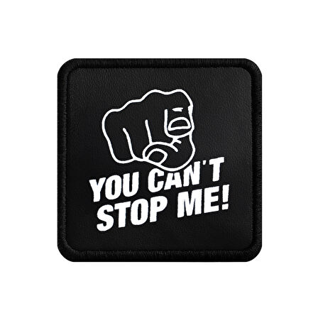 V1  You Can't Stop Me - 2 Kod Logolu Unisex Siyah-Siyah Bench (Patch)