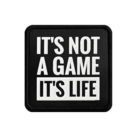 V1  It's Not A Game It's Life - 2 Kod Logolu Unisex Siyah-Siyah Bench (Patch)