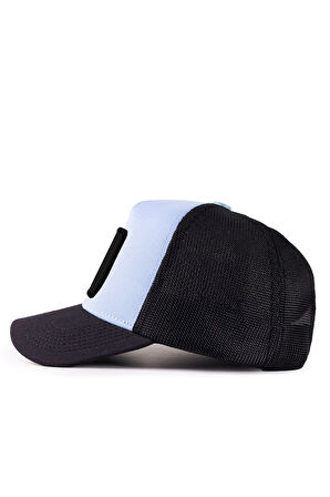  Ayı Logolu Siyah-Buz Mavi Trucker Şapka