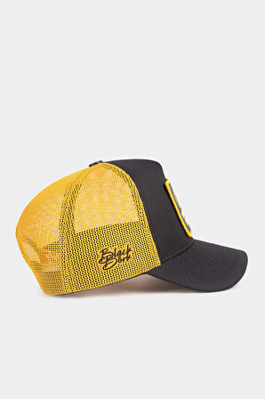 You Can t Stop Me Logolu Siyah-Sarı Trucker Şapka