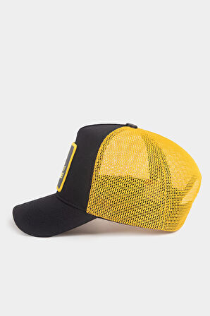  You Can t Stop Me Logolu Siyah-Sarı Trucker Şapka