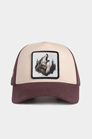  Kurt Logolu Kahve-Bej Beyzbol Şapka