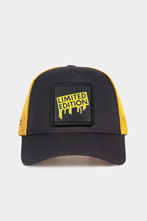  Limited Edition Logolu Siyah-Sarı Trucker Şapka