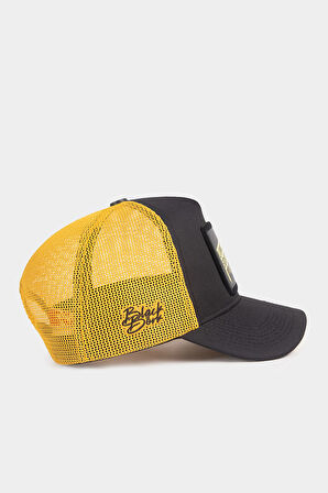  Limited Edition Logolu Siyah-Sarı Trucker Şapka