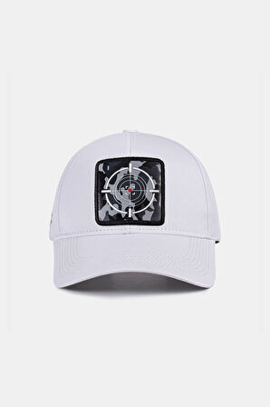  Six Kamuflaj Hedef Logolu Beyaz Beyzbol Şapka