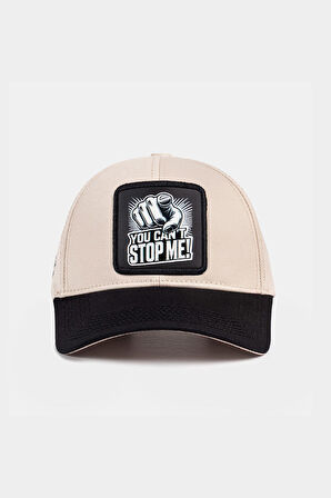  Six You Can t Stop Me Logolu Siyah-Bej Beyzbol Şapka