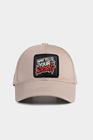  Six Who Tells Your Story Logolu Bej Beyzbol Şapka