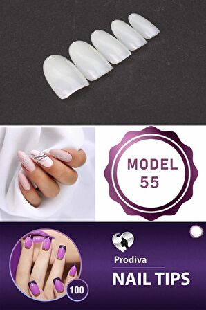 Prodiva 100'lü Kutulu Takma Tırnak - Nail Tips 55 No