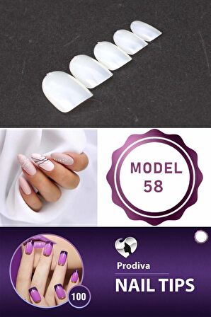 Prodiva 100'lü Kutulu Takma Tırnak - Nail Tips 58 No