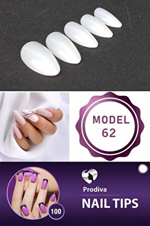 Prodiva 100'lü Kutulu Takma Tırnak - Nail Tips 62 No