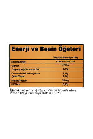 Grimsupps Peanut Butter Vanillia Yüksek Proteinli Fıstık Ezmesi