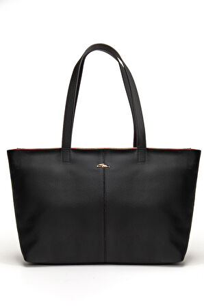 Vera Omuz Çantası Hakiki Deri Siyah