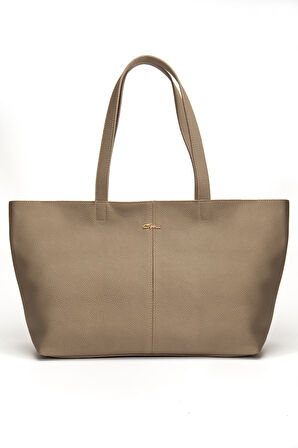 Vera Omuz Çantası Hakiki Deri Gri