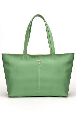 Vera Omuz Çantası Hakiki Deri Yeşil