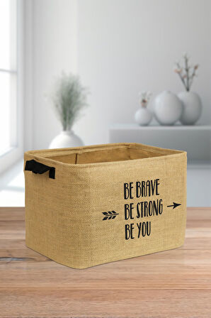 Be You Jüt,Dolap İçi Çamaşır Çocuk Odası Oyuncak Düzenleyici Katlanır, Saklama Sepeti 37x27x25