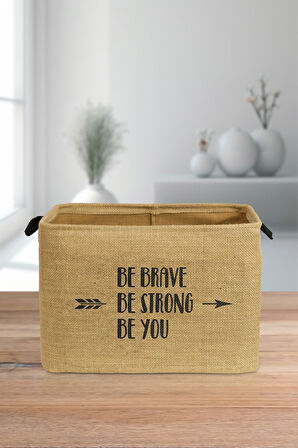Be You Jüt,Dolap İçi Çamaşır Çocuk Odası Oyuncak Düzenleyici Katlanır, Saklama Sepeti 37x27x25