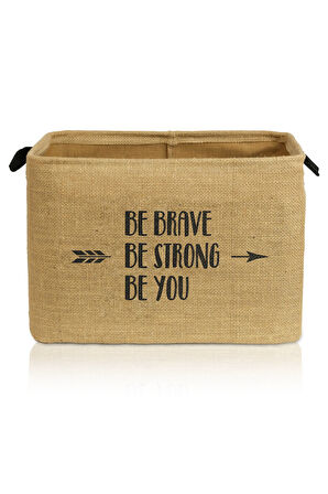 Be You Jüt,Dolap İçi Çamaşır Çocuk Odası Oyuncak Düzenleyici Katlanır, Saklama Sepeti 37x27x25