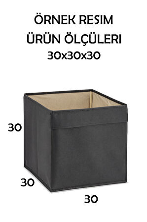 Stay Gıraffe Desenli Kapaksız Çok Amaçlı Düzenleyici Oyuncak Saklama Kutusu 30x30x30