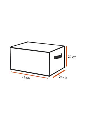4 Adet Dolap İçi Düzenleyici, Raf Düzenleyici, Katlanabilir Kıyafet Saklama Kutusu-45cm x 25cm x 20cm