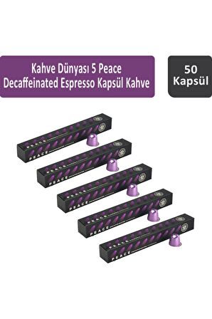 Kahve Dünyası 5 Peace Decaffeinated Espresso Kapsül Kahve 50 kapsül