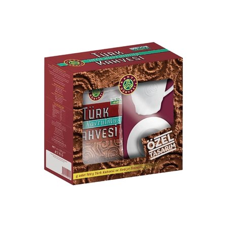 4 X 100 Gram Arabica Türk Kahvesi + Özel Tasarım Fincan Hediyeli Full Set