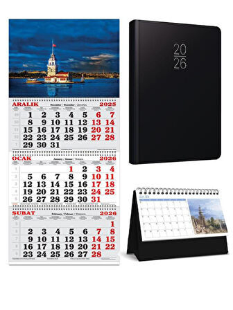 Gıpta 2026 Günlük Ajanda Masa Takvim Set-3