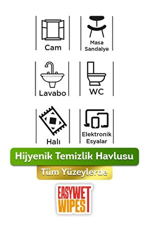 Vebox Easy Wet Wipes Yüzey Temizleme Havlusu 100 Yaprak