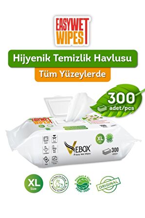 Vebox Easy Wet Wipes Yüzey Temizleme Havlusu 300 Yaprak