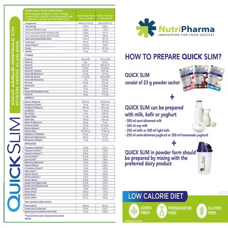 Quick Slim Yüksek Proteinli Öğün Tozu,30 Porsiyon, Mix Kutu, Shaker Hediye