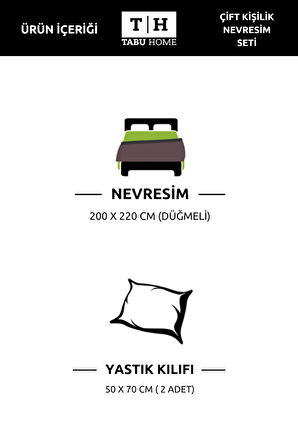 Tabu Home Ayıcıklı Kalpli Çift Kişilik Nevresim Seti