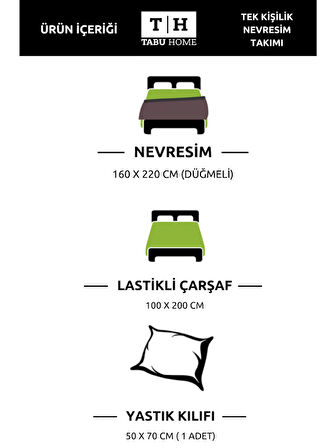  Tabu Home  Ranforce Bordo Tek Kişilik Nevresim Takımı