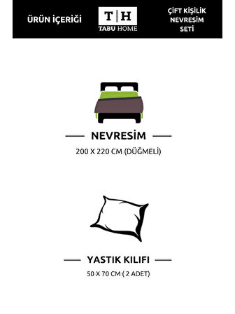  Tabu Home  Ranforce Bordo Çift Kişilik Nevresim Seti