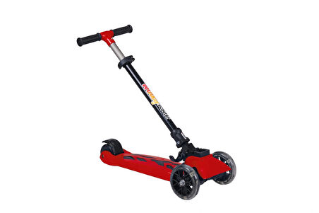 Winky Katlanabilir Scooter 3 Tekerli Işıklı Kırmızı 5+Yaş