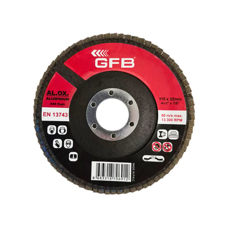 GFB Flap Disk Zımpara 115 x 22 mm A80 Kum - 10'lu Paket