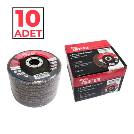 GFB Flap Disk Zımpara 115 x 22 mm A120 Kum - 10'lu Paket