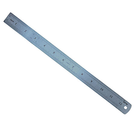 Gfb 1444 Paslanmaz Çelik Cetvel 300 x 25 x 0,75 mm – Hassas Ölçüm Cetveli