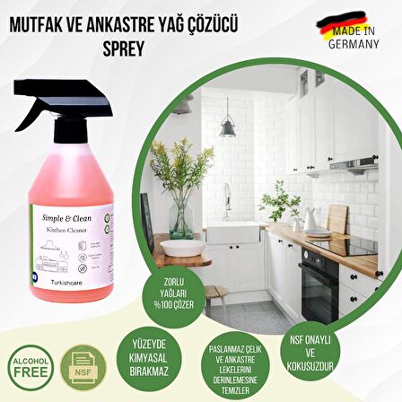 Simple & Clean Mutfak Fırın Izgara ve Yüzey Temizleyici Kireç Sökücü Sprey 500 ml