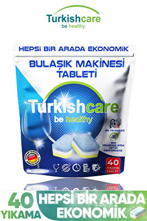 Hepsi Bir Arada 40 Yıkama Bulaşık Deterjanı Premium Tablet + Ağır Kir Yağ Sökücü Sprey 500 Ml
