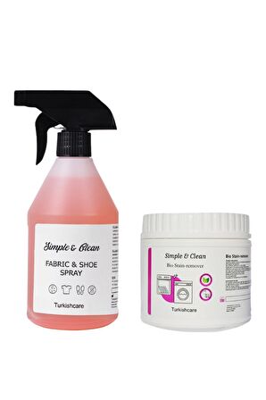 Çok Amaçlı Leke Çıkarıcı Sprey 500ml + Organik Bio Çamaşır ve Bulaşık Leke Çıkarıcı Toz 500 gr