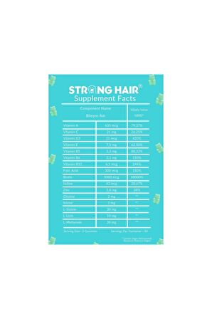 Strong Hair Gummy Vitamin 60 Adet X 2