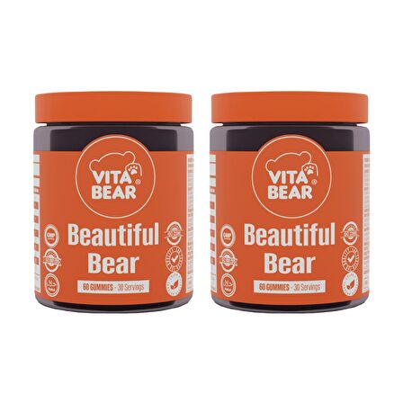 Vita Bear Beautiful Bear Cilt Vitamini 60 Adet 2'li Paket