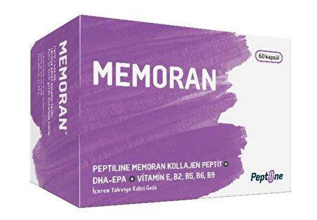 PEPTILINE Memoran Kolajen Vitamin E, B2, B5, B6, B9 60 Kapsül