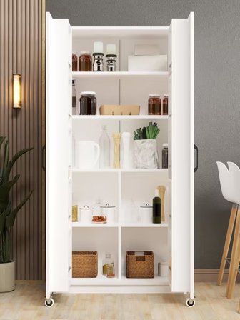 Kuzeylife Novensa Çok Amaçlı Erzak-Kiler Dolabı İki Kapaklı Beyaz