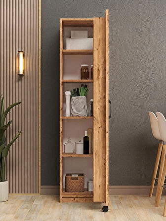 Kuzeylife Novens Çok Amaçlı Erzak-Kiler Dolabı Tek Kapaklı Çam
