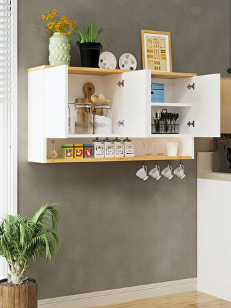 Kuzeylife Alvora Askılı Kahve Köşesi Dolap 