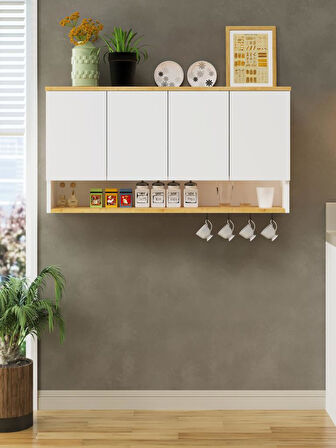 Kuzeylife Alvora Askılı Kahve Köşesi Dolap 