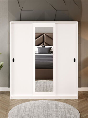 Kuzeylife Serena Aynalı Kayar Kapak Gardırop