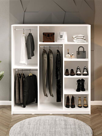 Kuzeylife Serena Aynalı Kayar Kapak Gardırop