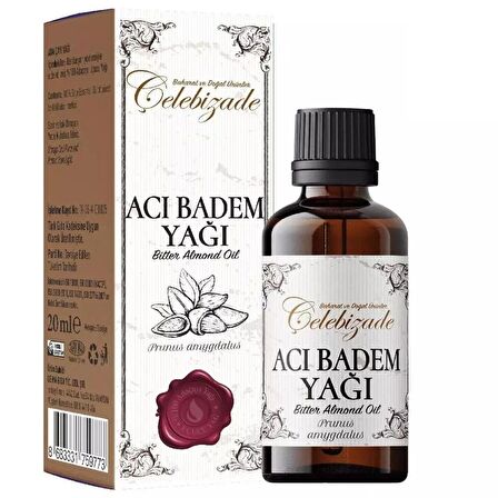 %100 Acı Badem Yağı 20 ml