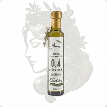 ALAÇATI NATUREL NATUREL SIZMA ZEYTİNYAĞI 0.4 SOĞUK SIKIM 250 ML